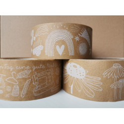 Papier Klebeband bedruckt Blumen - 50m